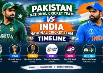 Pakistan National Cricket Team vs India National Cricket Team Timeline